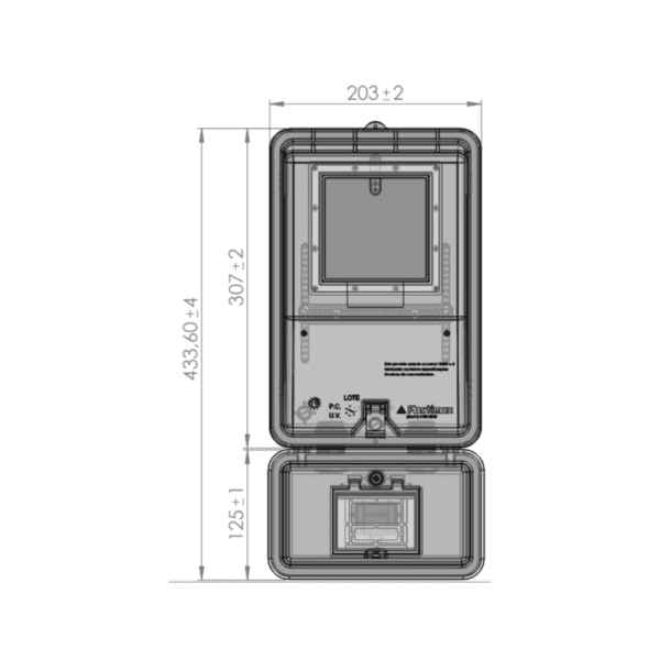 Conjunto monofásico medição e proteção